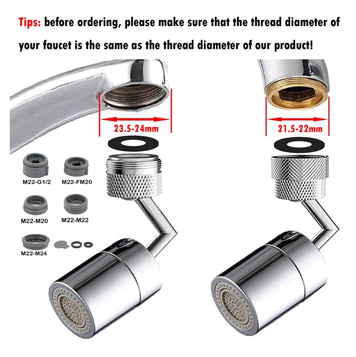 Miniatura 6 de Grifo Giratorio Cabezal Lavamanos 720gra